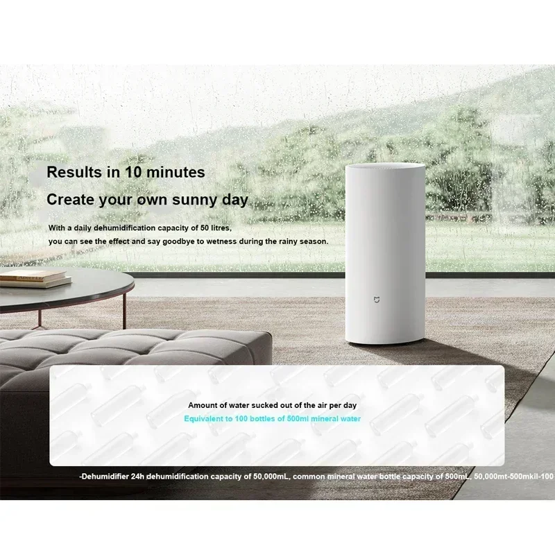 НОВЫЙ умный осушитель Xiaomi Mijia 50 л. Эффект в минуту. Осушение. Очистка