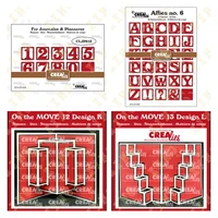 new pop up stair step card alphabet in squares numbers diesset metal cutting dies scrapbook diary decoration embossing template