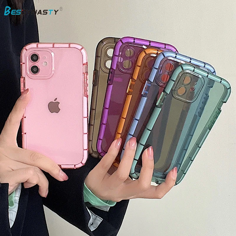 

BESD Luminous Shockproof Bumber Plain Phone Case For iPhone 11 Pro Max Transparent Acrylic Back Cover Funda iphone 11
