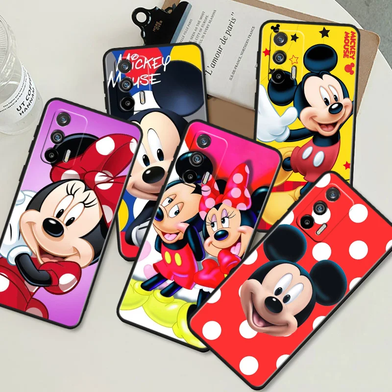 

Cute Mickey Disney Mouse For OPPO Realme X50 X3 X2 GT2 Neo 3T Pro C35 C31 C30S C25S C21Y C15 C11 C3 C2 Black Phone Case