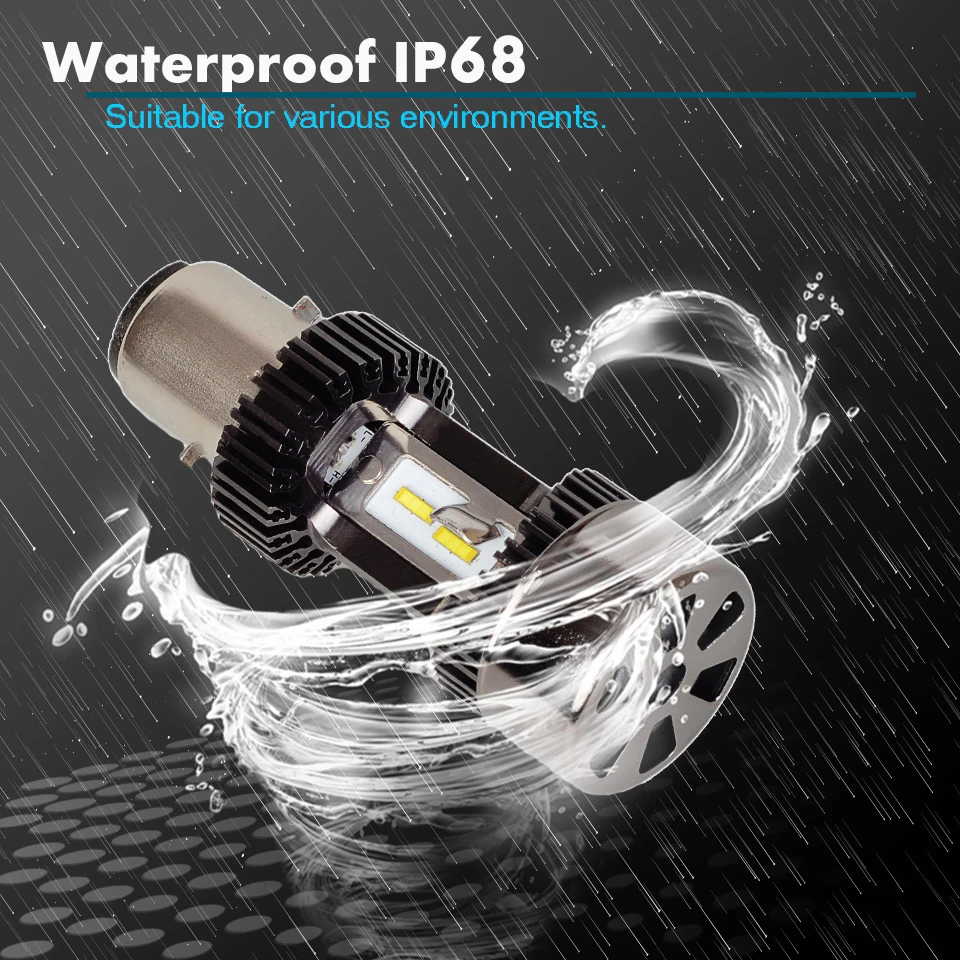 

Подключи и работай 30 Вт 3200lm MEC Ba20d светодиодная фара для мотоцикла H6, скутера, мотоцикла, фасветильник головного света, 6000K, белый, 12/24 В