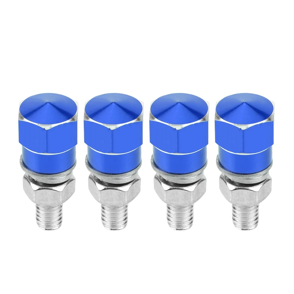 

4pcs Universal Thread License Plate Frame Bolts Screws For Motorcycle (bule) License