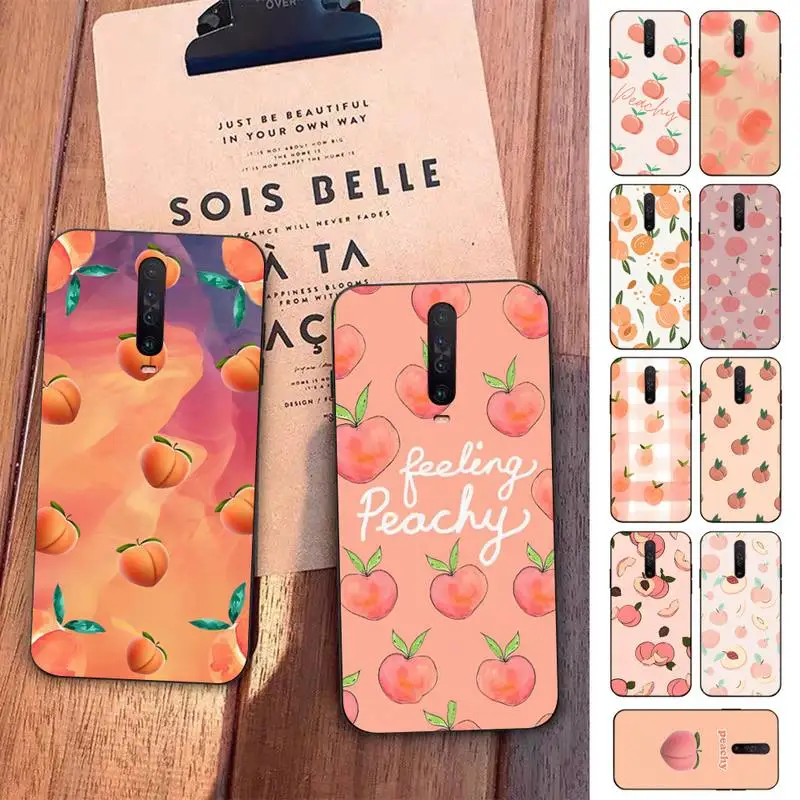 

Summer day Peache Phone Case For Redmi 5 6 7 8 9 10 plus pro 6 7 8 9 A GO K20 K30 K40 pro plus F3 Fundas