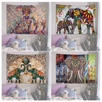 colorful pearl elephant anime tapestry indian buddha wall decoration witchcraft bohemian hippie home decor