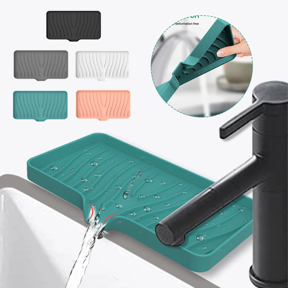 

Bathroom Soap Dish Drain Silicone Soap Rack Sponge Dish Tray Anti-slip Soap Holder Dishes Kitchen Bathroom Sponge Rack Trays
