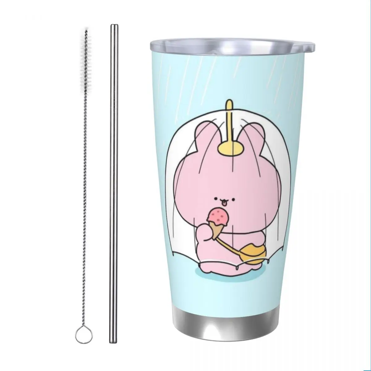 Asamimichaan Cute Asamimi 20oz Cup Large Capacity Car Mug Leak-proof Juice Coffee Food Grade