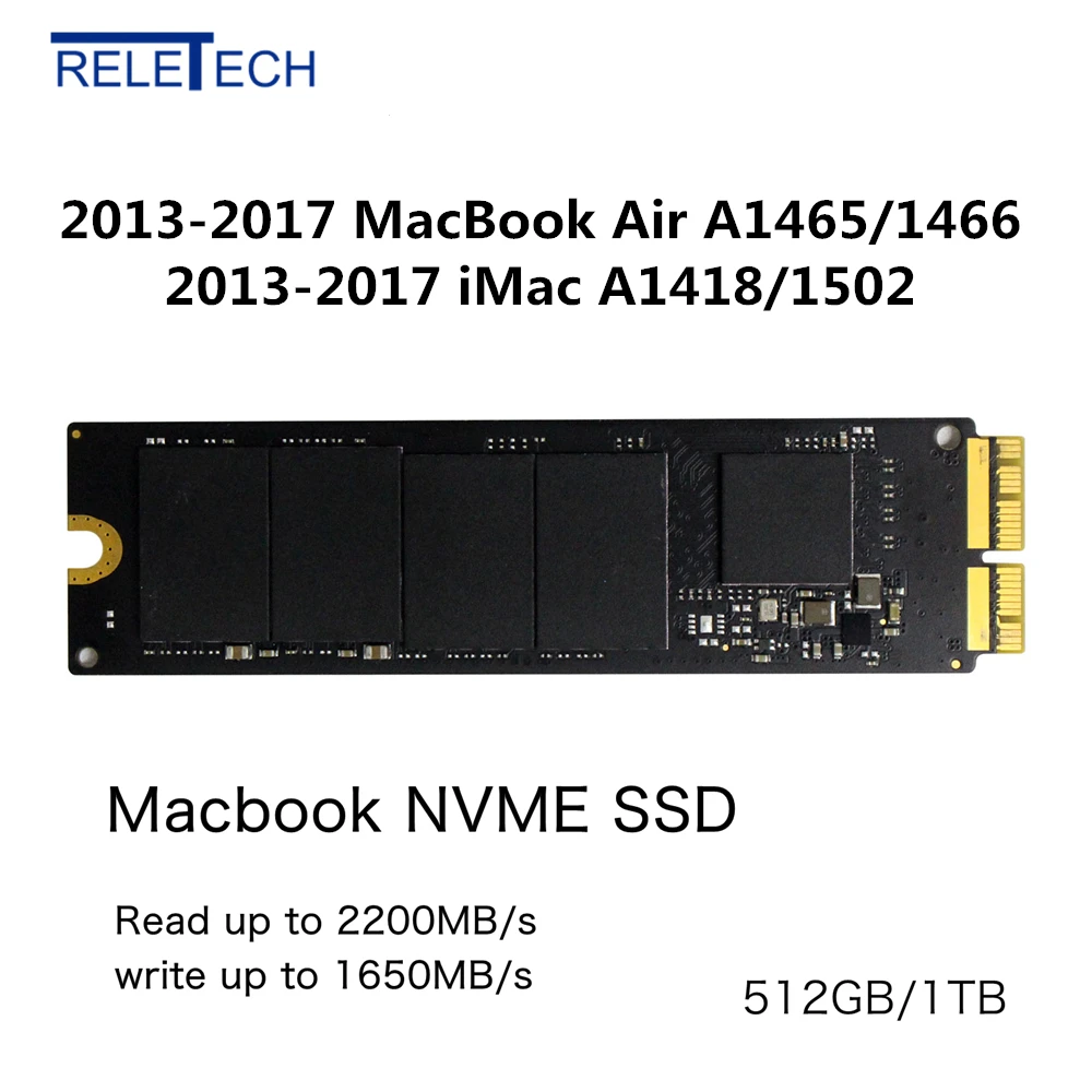 

SSD Reletech для Macbook 256 ГБ 512 ГБ ТБ 2013 2014 2015 Pro Retina A1502 A1398 iMac A1418 A1419 SSD Macbook Air A1465 A1466 SSD