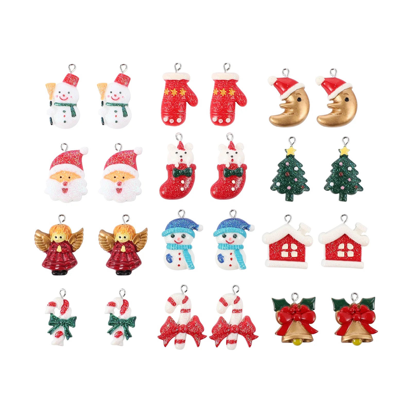 

Christmas Charms Crafts Diy Resin Jewelry Making Supplies Necklace Slices Button Props Flatback Embellishments Craft