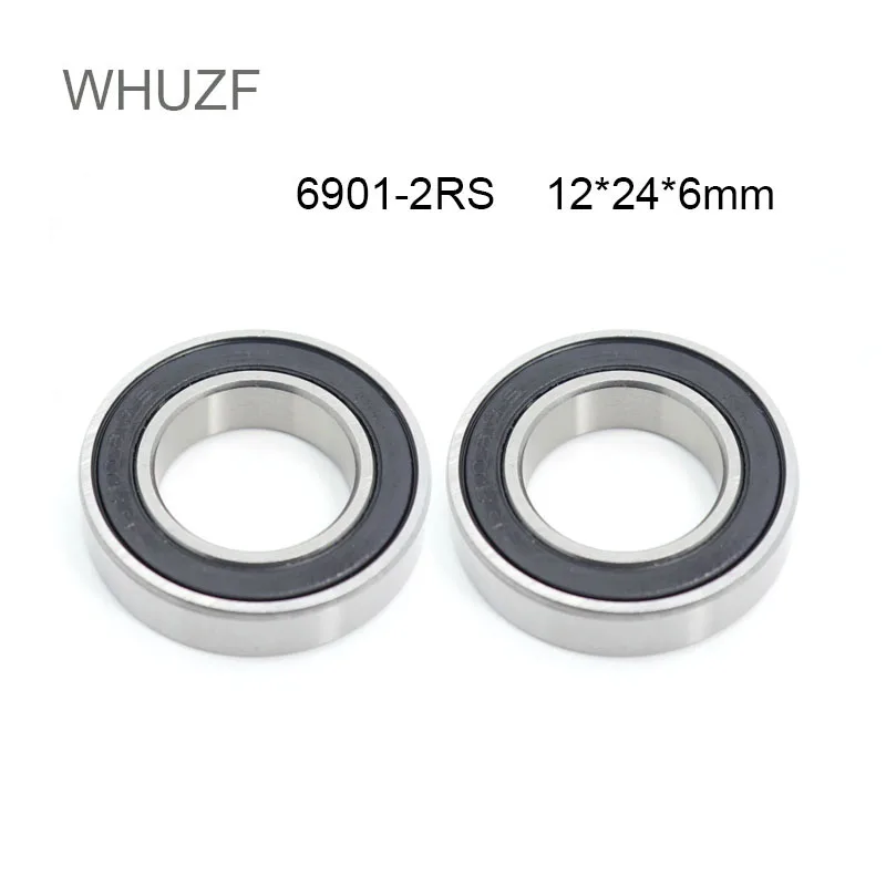 

WHUZF Free Shhipping 6901 2RS 6901RS ABEC-1 (10/20/50PCS) 12x24x6MM Metric Thin Section Bearings 61901RS 6901RS