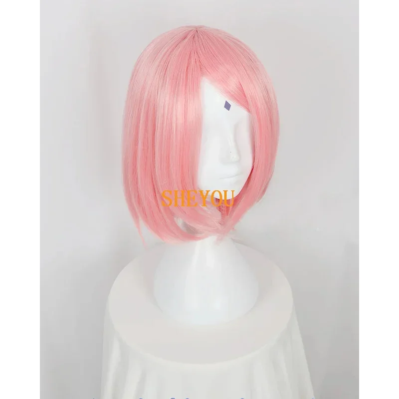 Аниме Харуно Сакура короткие розовые волосы в стиле с повязкой на голову