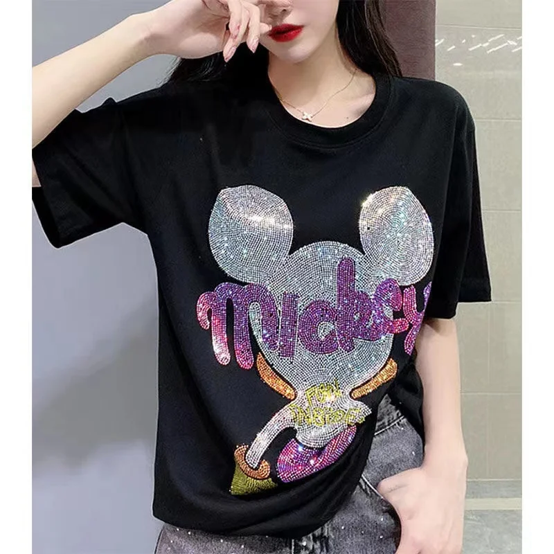 

Bear Dimond Women Brand Female Girl T Shirt Tops Luxury Designer Tshirt Summer Brand Cartoon T-Shirt