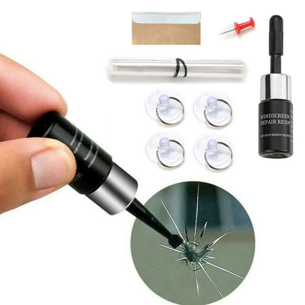 

Car Cracked Glass Repair Kit Windshield Repair Liquid Glass Scratch Fluid DIY Car Windscreen Repair Tools Window Scratch Repair