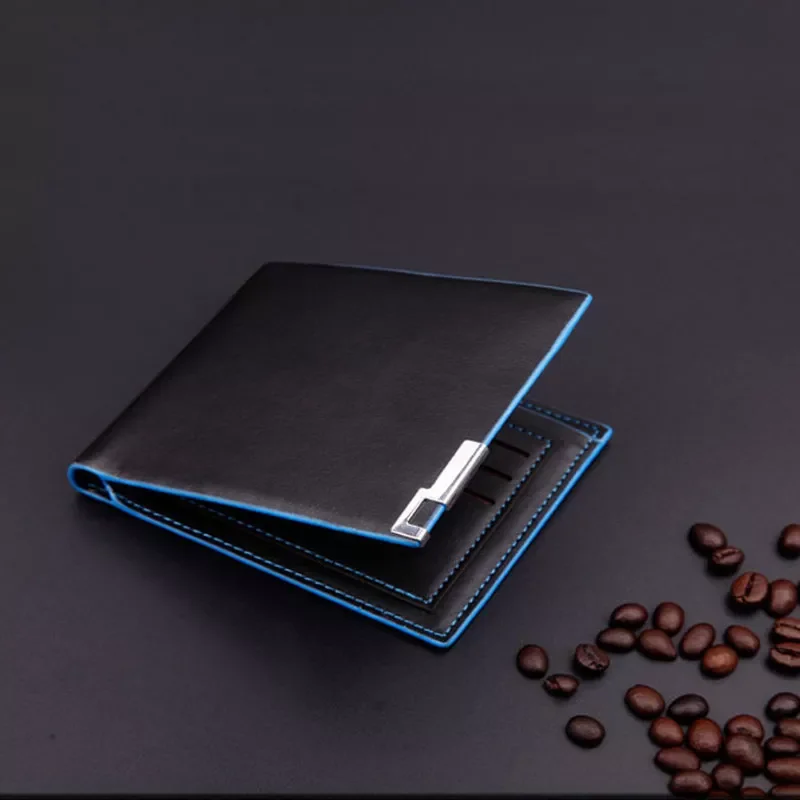

Wallet with Coin Bag Men Stylish Bifold Business Leather Wallet Card Holder Coin Wallet Simple Design Men's Purse 2021 New