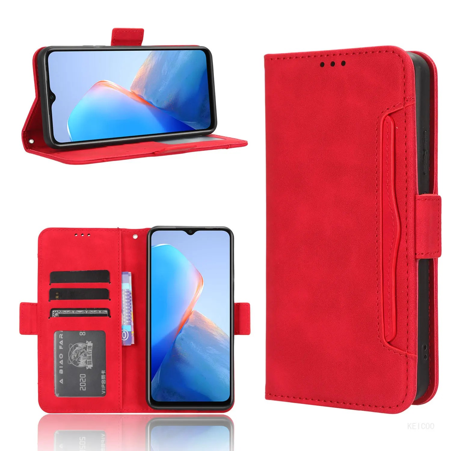 

Multi-Card Slot Leather Housing for Infinix Smart 7 HD Plus Smart7 X6516 Case Wallet Clip Stand Holder Shockproof Phone Cover