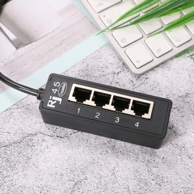 RJ45 Ethernet Splitter Cable 1 Male To 4 Female LAN Ethernet Splitter Ethernet Socket Connector Adapter Adapter Accessories