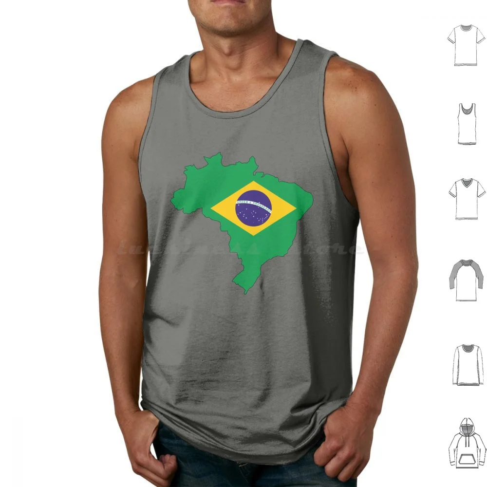 

Brazil Country Outline And Flag Tank Tops Print Cotton Brazil Country Outline Map Flag Sao Paolo Di Janerio Brasil