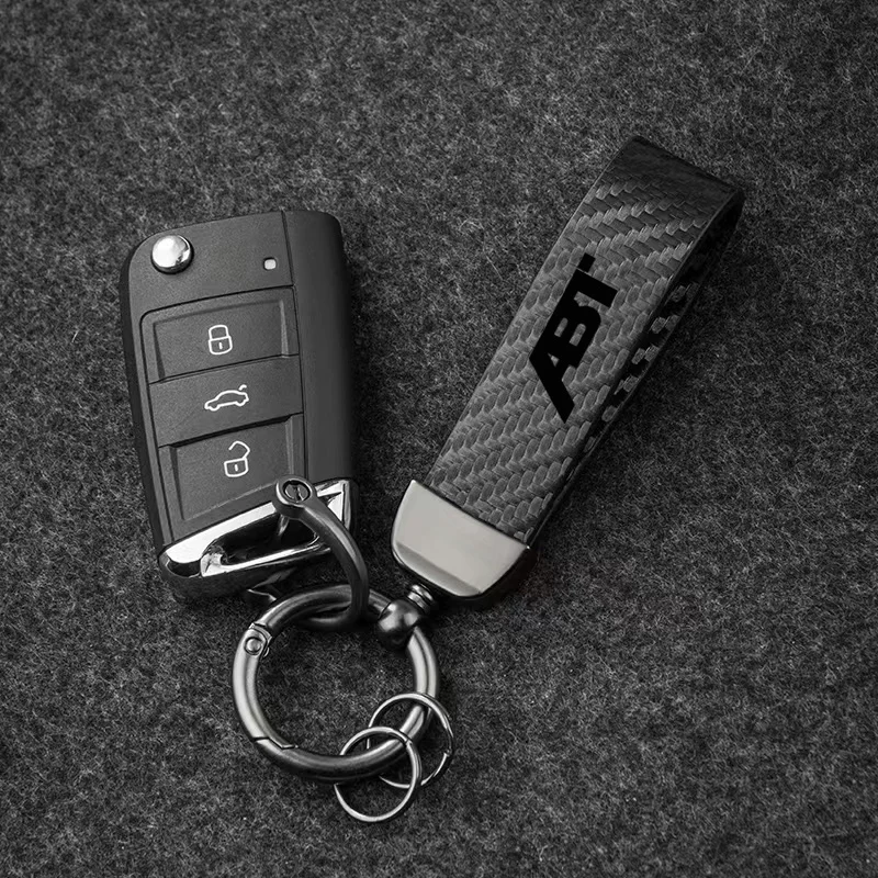 Брелок для автомобиля из углеродного волокна, роскошный Для ABT Audi RS3 RS4 RS5 RS6 RS7 S4 S5 S6 SQ7 TT VW, автомобильные аксессуары