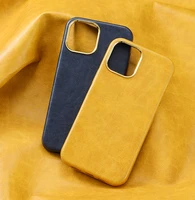 luxury cowhide leather case for iphone 13 12 11 pro max lens protection phone cover for apple iphone 13 12 mini back shell