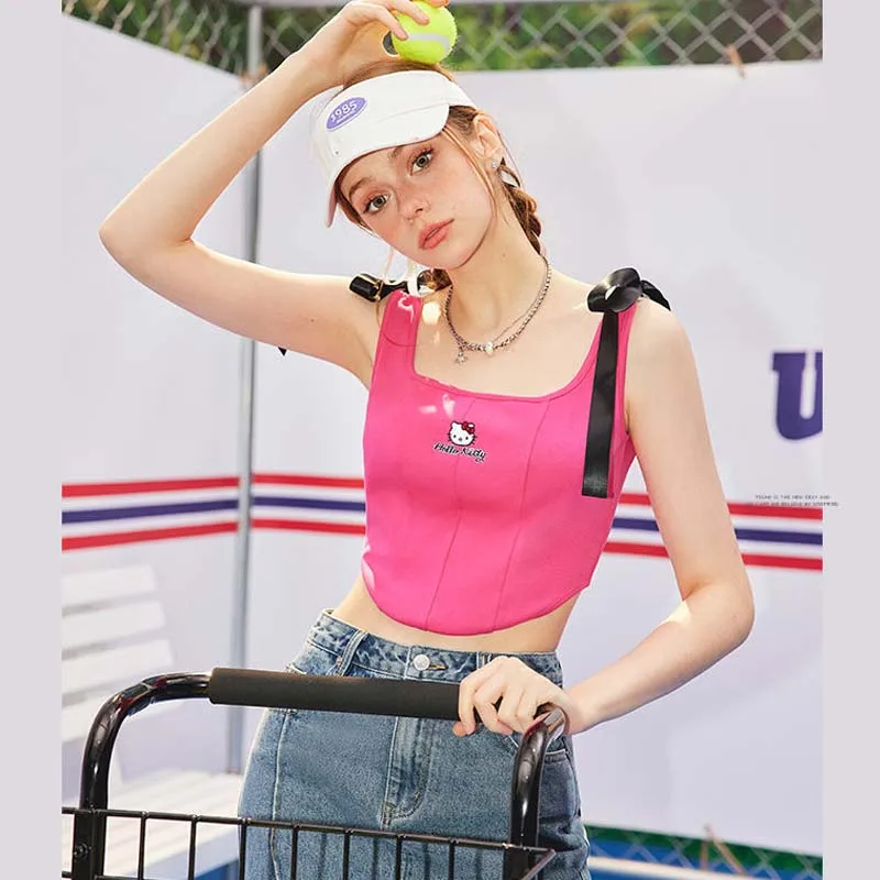 Summer Girls Y2k Cute Tops Waistcoat Fashion Casual Female Clothes