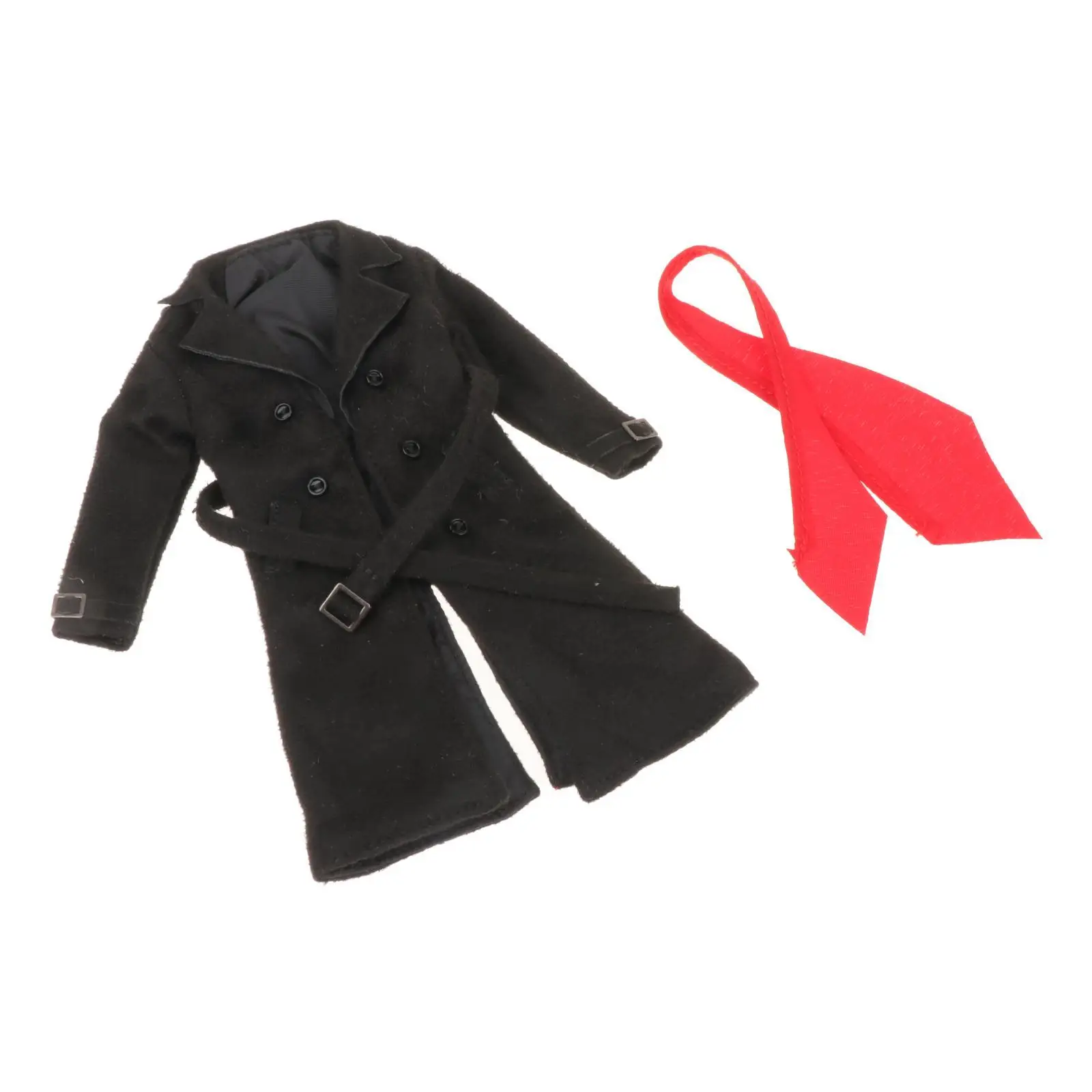 Мужская верхняя одежда в масштабе 1:12 мужская фигурка пальто костюм с шарфом для