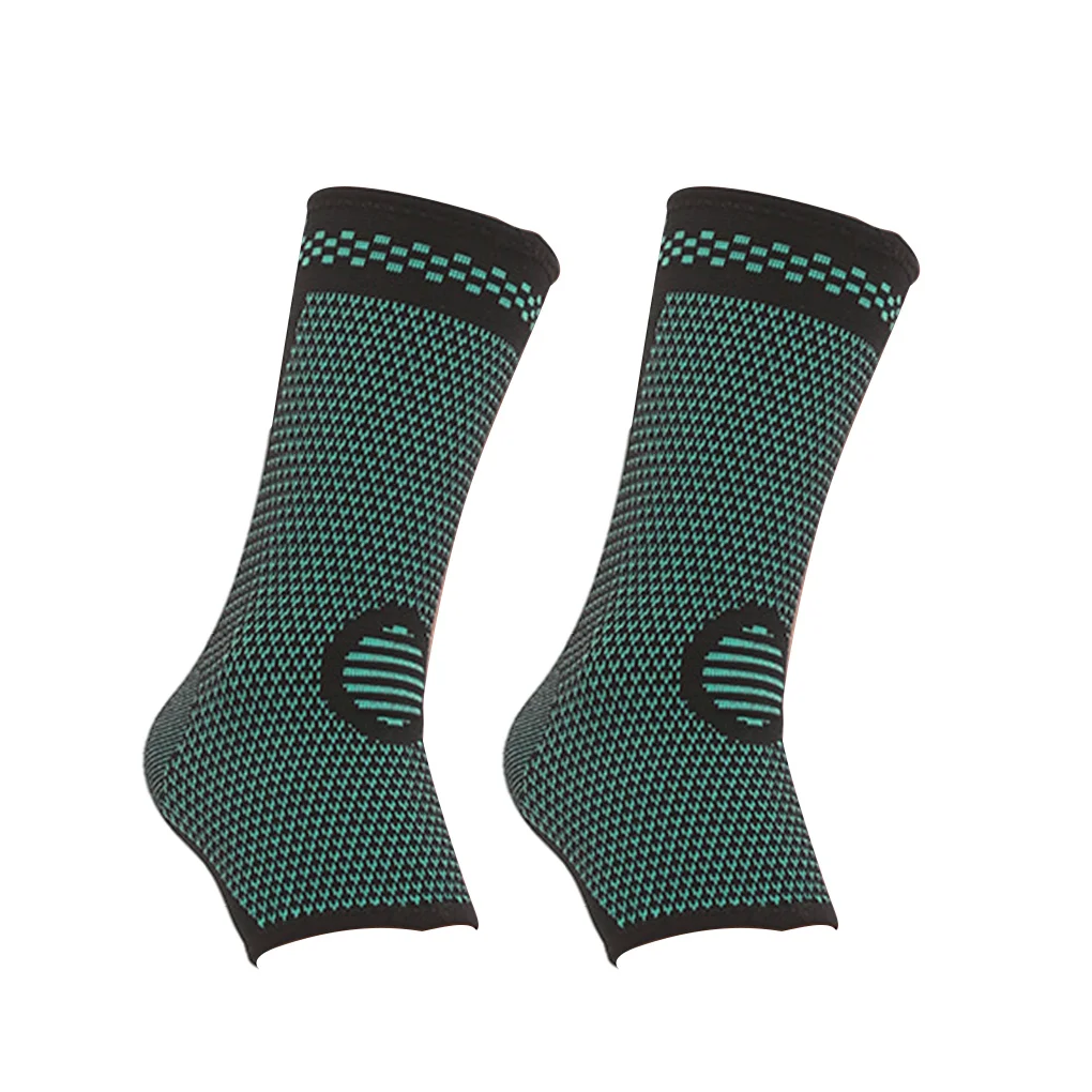 

Pack of 2 Ankle Brace Sweat-absorbing Non-slip Sports Elastic Compression Protective Running Gym Support Protector S