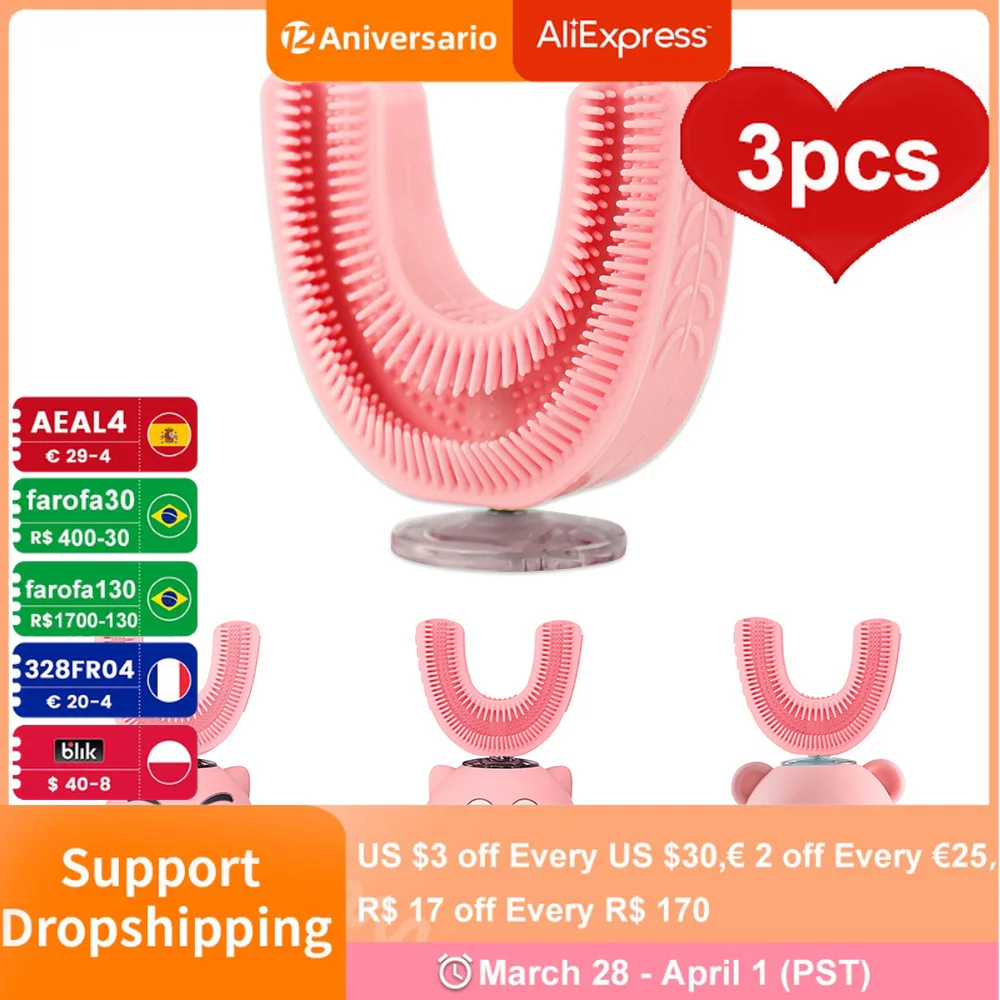 

Насадки для электрической зубной щетки U-образного типа, 3 шт.