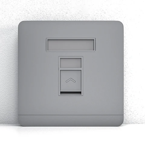 Настенная пластина ZoeRax 86 Tpye с одним разъемом, настенные пластины для RJ45 Keystone Jack и модульные вставки