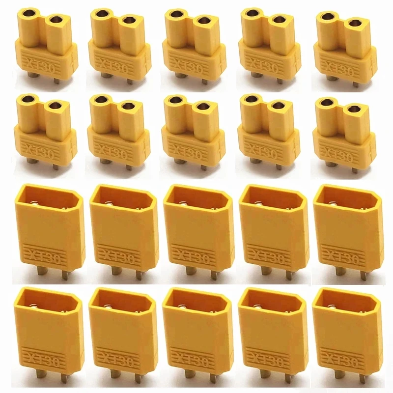5 pairs/10 pairs XT30 Plug Male Female Bullet Connector Plug For RC Lithium Polymer Battery Or For Drone Auto Parts
