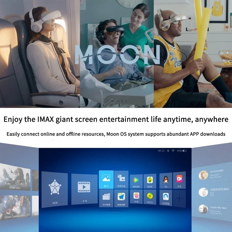 Оригинальная 3D VR-гарнитура Royole Moon все в одном Hi-Fi наушники очки виртуальной
