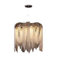 new design led aluminum chandeliers luxury light goldsilver can be customizedcd