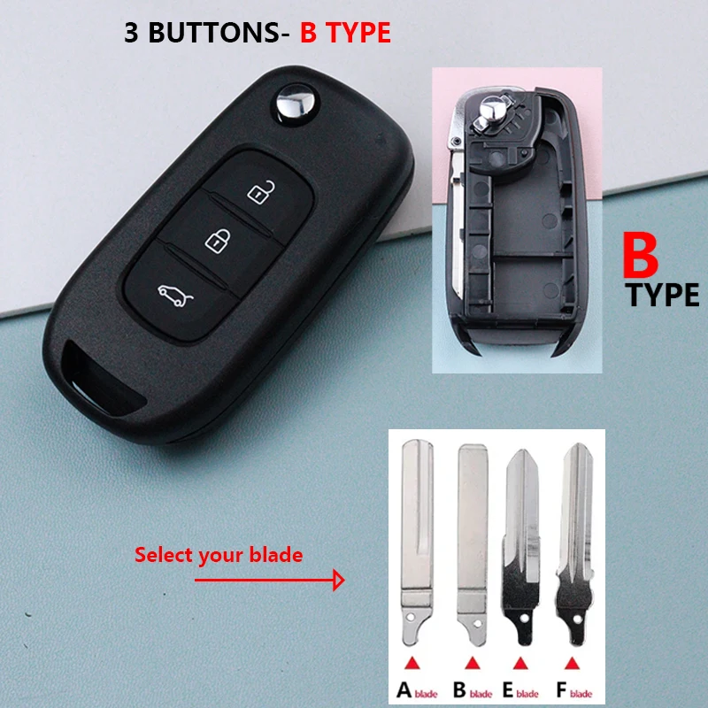 

2 3 кнопки, корпус автомобильного ключа, брелок, аксессуары для дистанционного управления для Renault Express Uit 2022