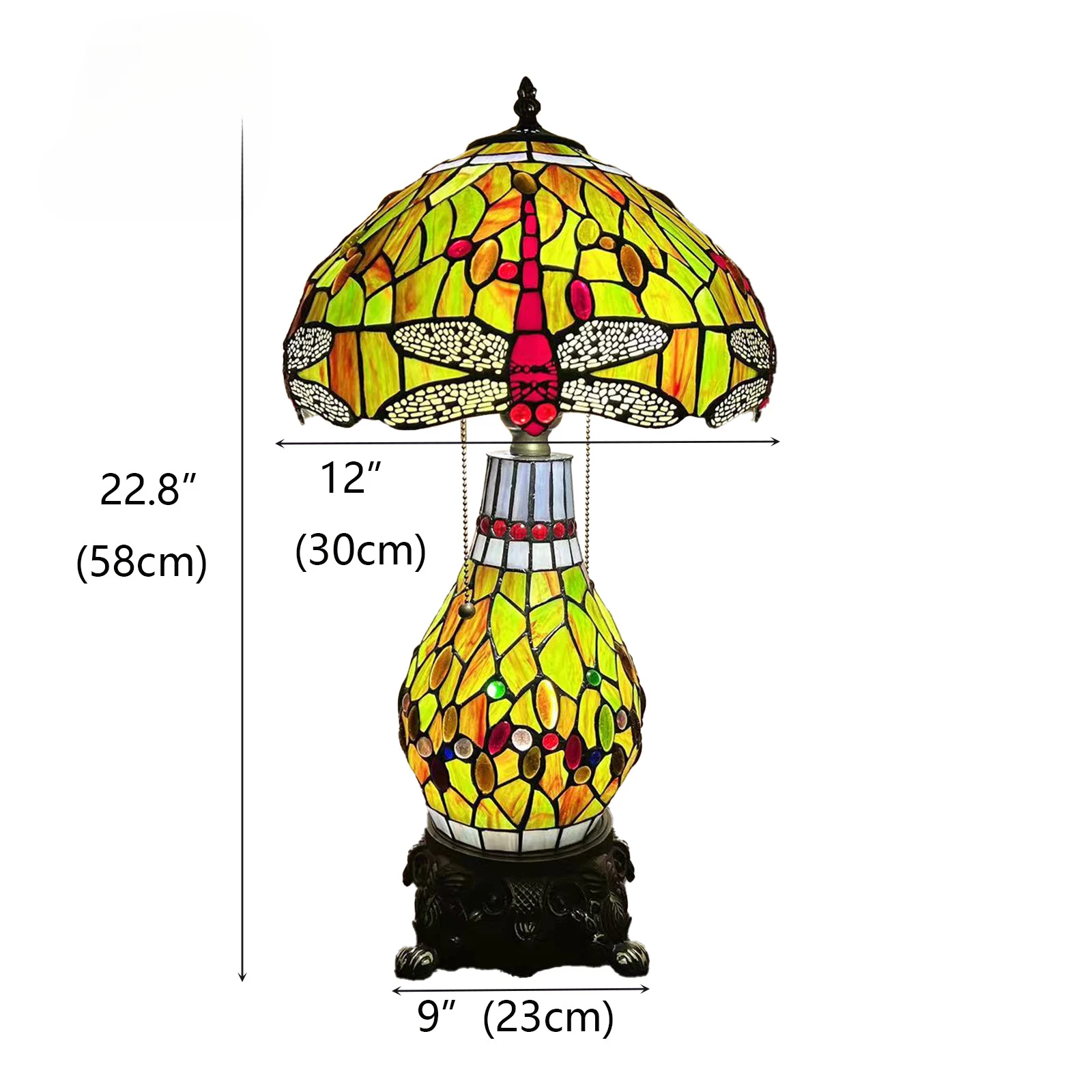 Настольная лампа Tiffany в ретро стиле 12 дюймов 30 см