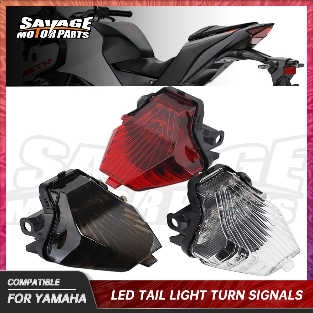 

LED Tail Light Turn Signals For YAMAHA YZFR25 YZFR3 MT25 MT03 2015-2021 MT07 FZ07 2014-2017 Motorcycle Integrated Lamp Blinker