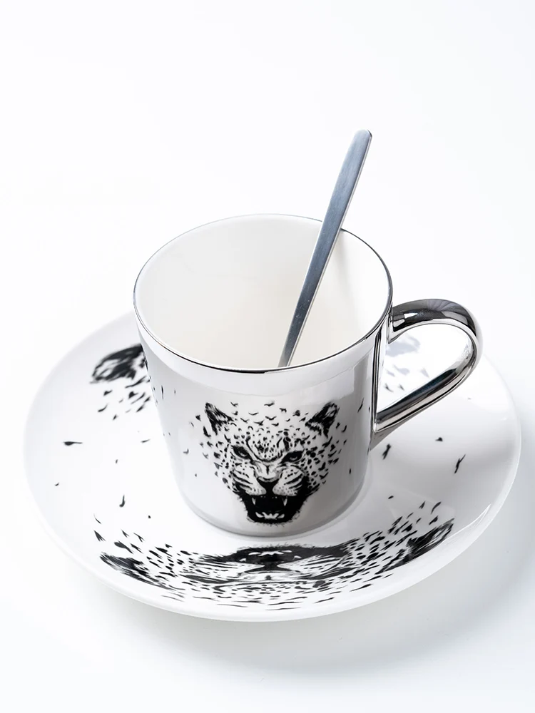 

Creative mirror reflection cup ins wind coffee cup European-style high-quality English teacups home drinking cup reflection