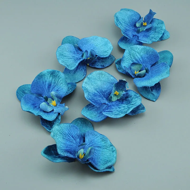 Женская заколка для волос с орхидеей разноцветная заколка-цветок из ткани