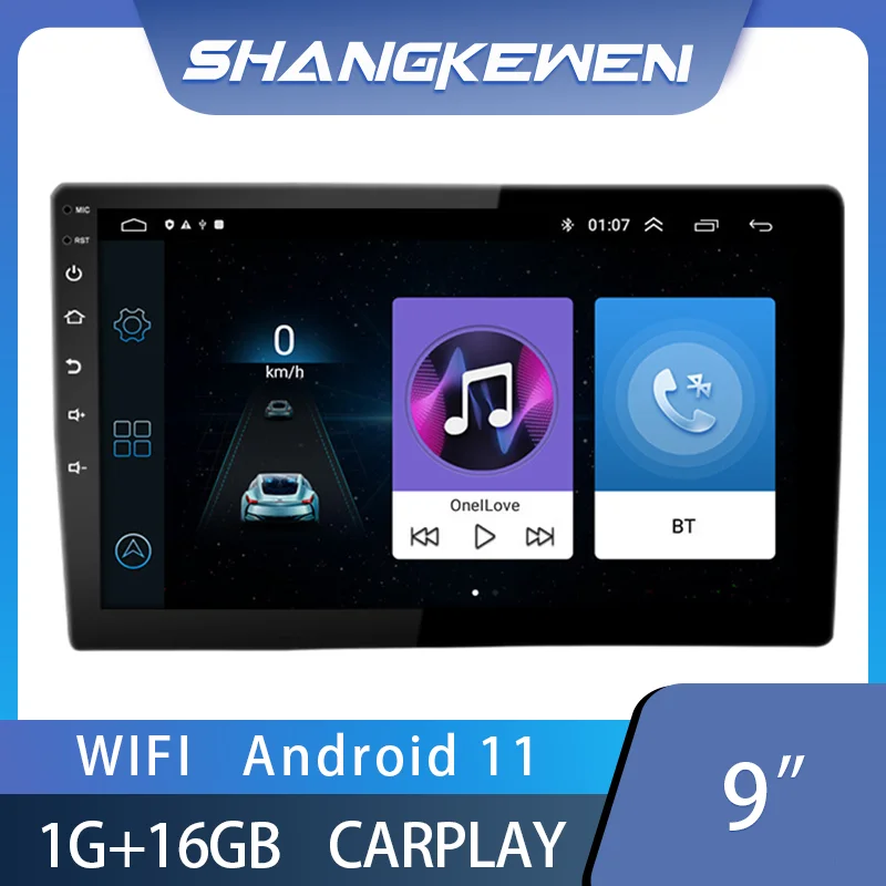 

Car Radio 9 Inch 1G 16GB 2 Din 1080P Car Multimedia Video Player Android 11 CarPlay Universal Stereo Radio GPS For All Vehicles