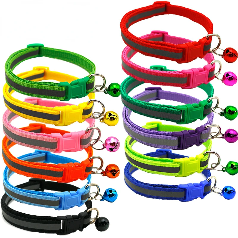 

Reflective Pet Collar (nylon) with Bell, Anti-lost Suitable for Cats and Dogs Pet Products Dog Collar and Leash Set for Dog
