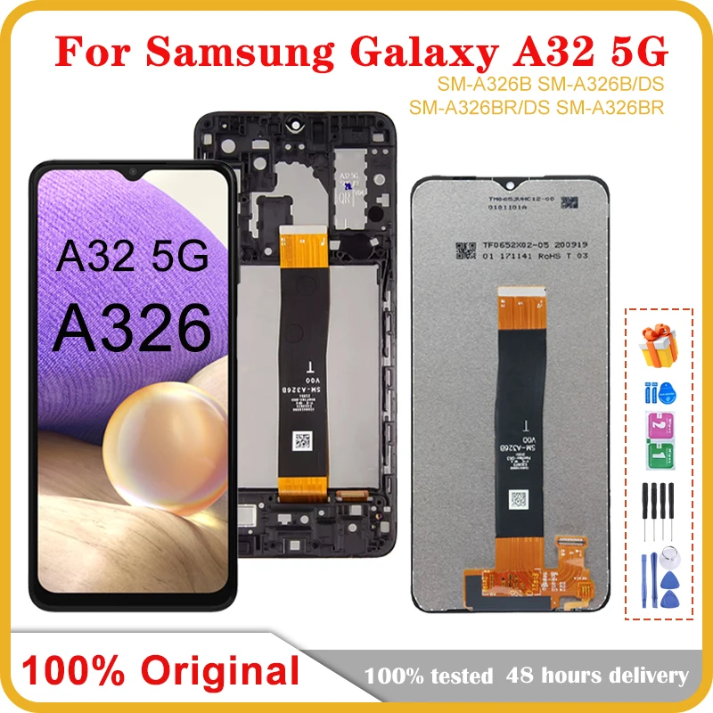 Оригинальный 6,5 'для Samsung Galaxy A32 5G ЖК-дисплей для Samsung A326B A326BR A326U сменный сенсорный экран с цифровым преобразователем в сборе
