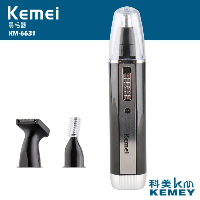 

Kemei KM-6631 3 in1 Electric Ear Nose Trimmer for Men's Shaver Charge Hair Removal Eyebrow Trimer Safe Lasting