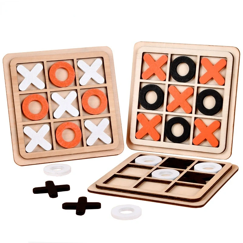

Wooden 3D Puzzle XO Chess Game Baby Montessori Educational Toys Children Logic Thinking Training Puzzles for Kids