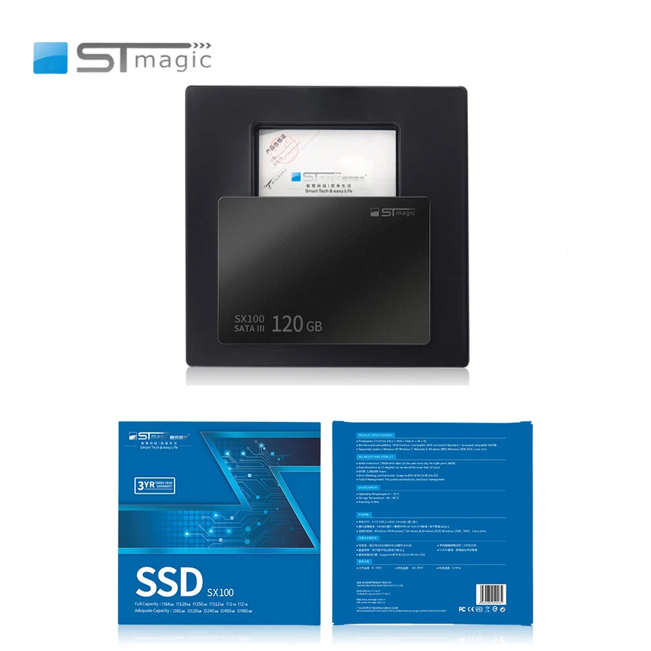 

Внутренний жесткий диск Stmagic SSD HDD 120 ГБ 128 ГБ 240 ГБ 256 ГБ 512 ТБ 2,5 дюйма SATA 3,0 SX100 для ноутбука