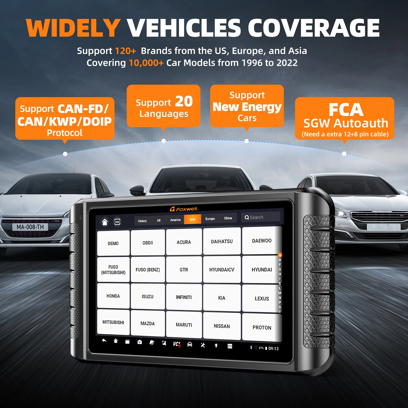 Автомобильные диагностические инструменты FOXWELL NT1009 OBD2 вся система 34 + сброс все