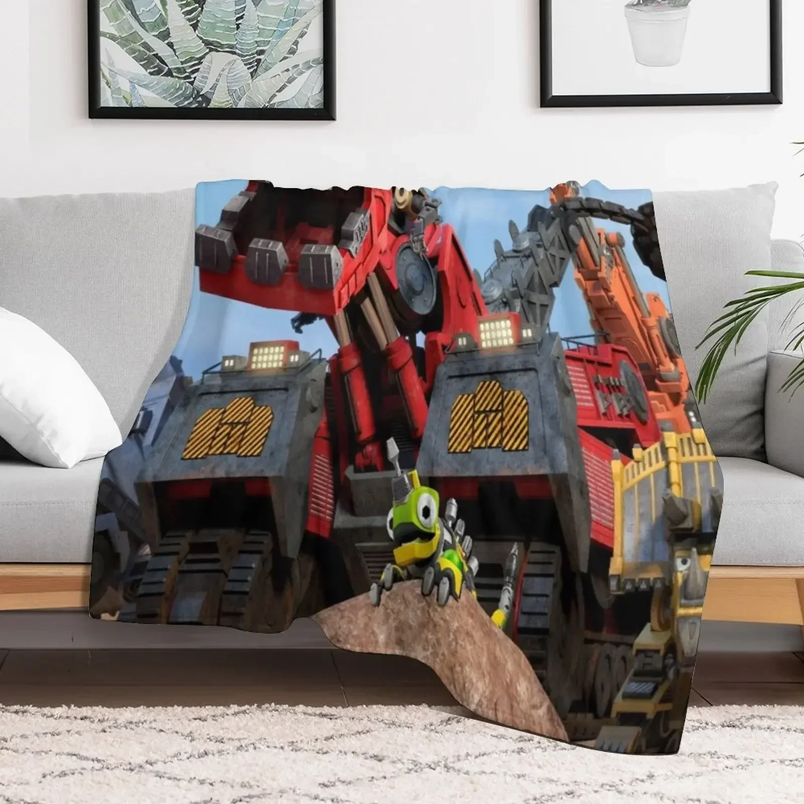 Одеяло с персонажами Dinotrux мягкие клетчатые одеяла на заказ