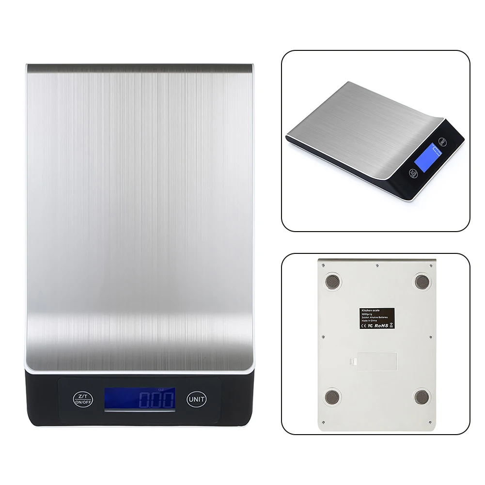 

1 Pcs Electronic Scale 5KG/1G Stainless Steel Hot Selling Household Food Scale Mini For Kitchen Measuring Tools