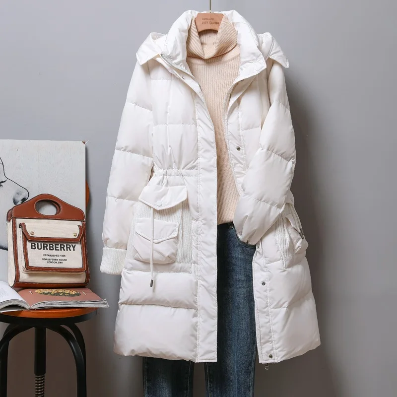 

New Women Fashion Long Down Jacket Casual Style Autumn Winter Coats And Parkas Female Outwear
