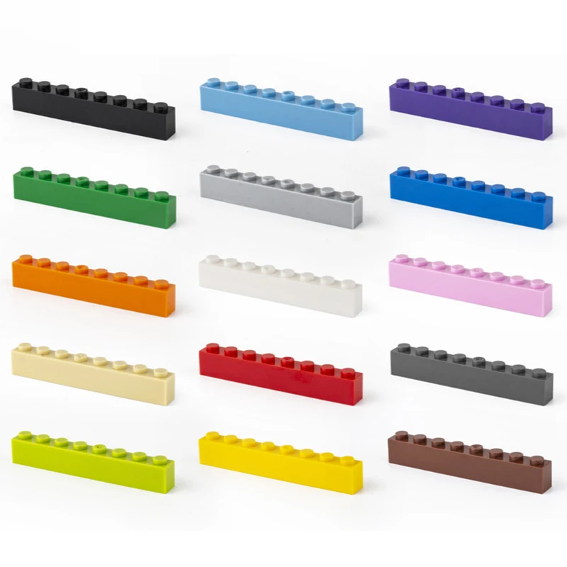 100 г мелкие частицы 3008 высокий кирпич 1x8 DIY строительный блок совместимый с креативным подарком MOC строительный блок игрушки замка