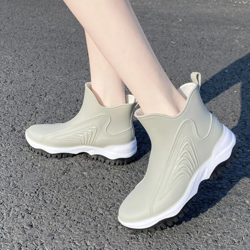 Fashion Women's Rain Boots Luxury Brand Insulated Rubber Shoes for Women Rainboots 2023 Platform Waterproof Glaoshes