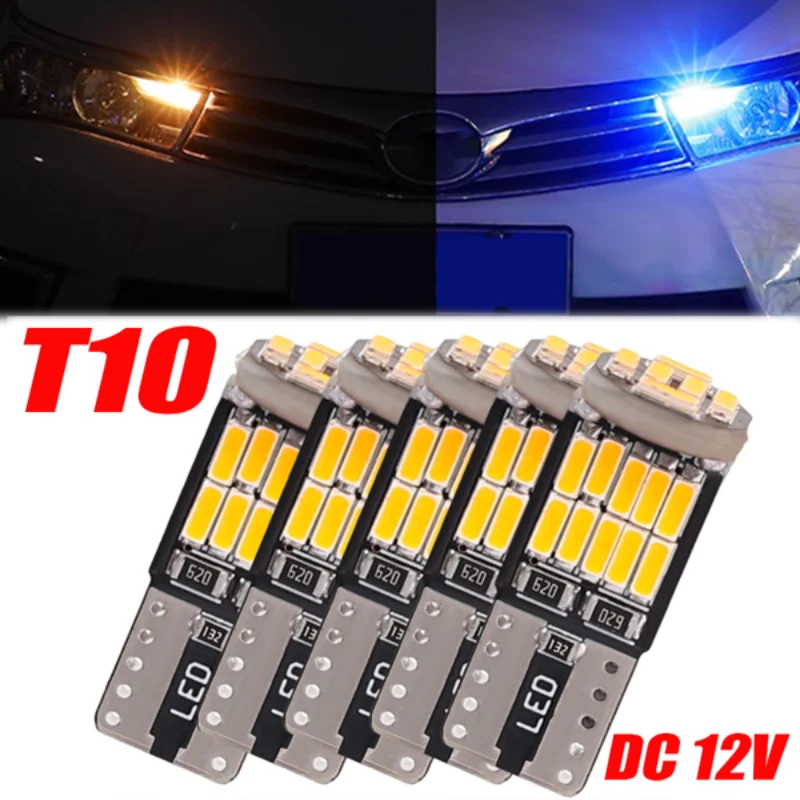 

T10 Wide Reading Light Car LED Signal Lights for Auto Vehicles Interior Trunk Lamps Dashboard License Plate Light Accessories