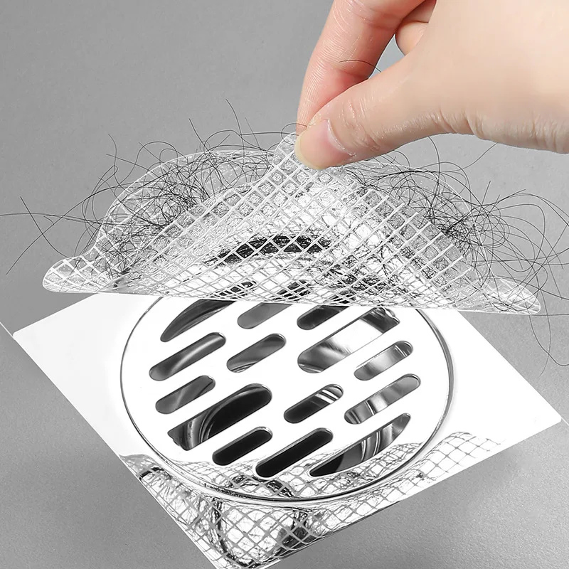 Qingqi Disposable Floor Drain Strainer Sewer Filter Screen Anti-Hair Bathroom Hair Blocking Sheet