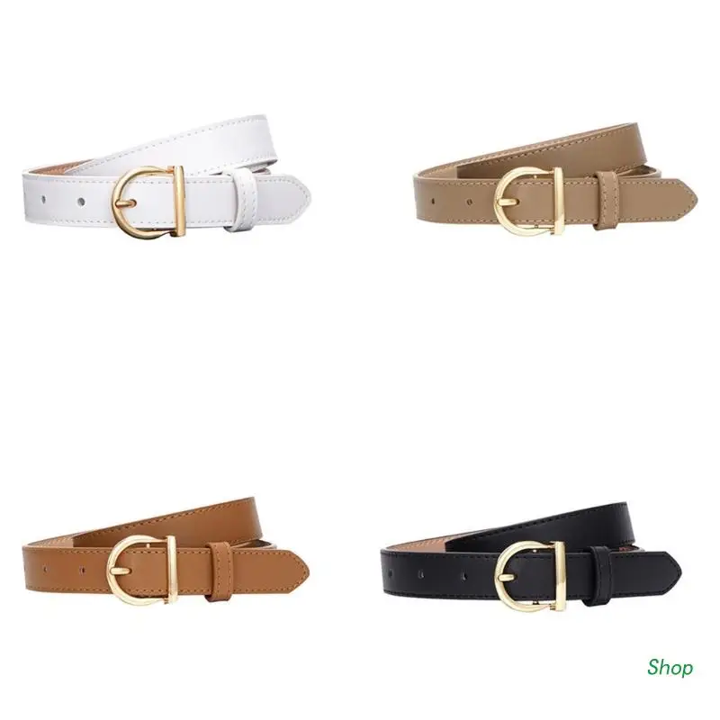 

L5YC Pants Decorative Belt Leather Belt Jeans Waistband Woman Belts For Pants